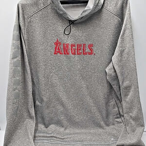 LOS ANGELES Anaheim ANGELS Baseball Oakley Hoodie‎ XL Sweatshirt Gray MLB